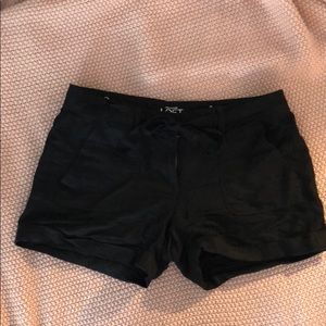 LOFT Black Linen Tie waist Shorts